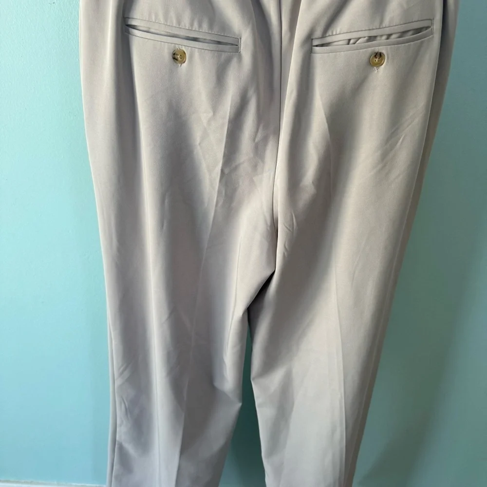 Free People Light Gray Pants with Metallic Accent